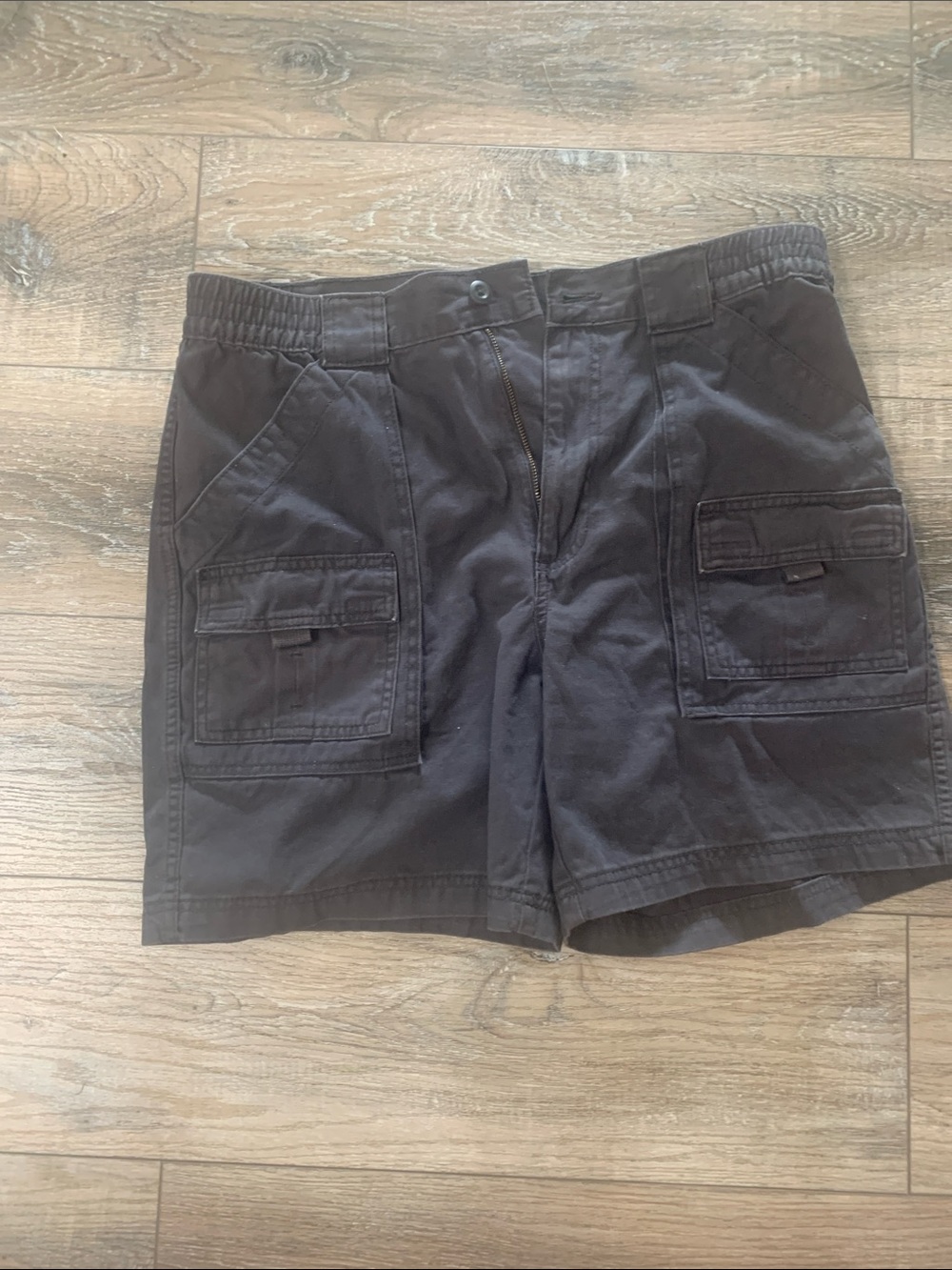 St. John's Bay Black Men’s Cargo Shorts with Patch Pockets